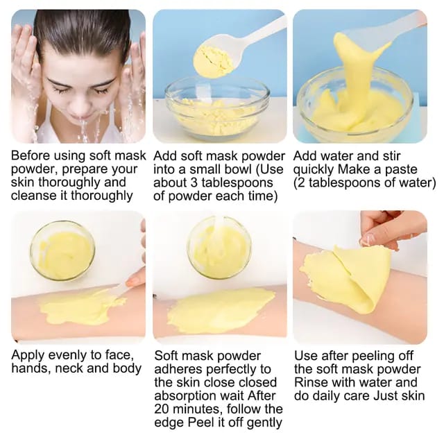 PEEL OFF MASK POWDER MOISTURIZING JELLY MASK POWDER FOR FACIALS