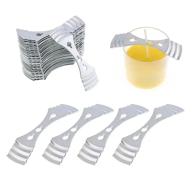 (FLASH  SALE) METAL HOLDERS CANDLE WICKS , THREE HOLE STAINLESS STEEL WICK HOLDER DIY CANDLE MAKING