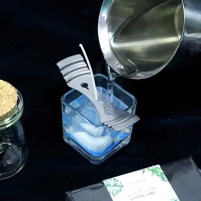 (FLASH  SALE) METAL HOLDERS CANDLE WICKS , THREE HOLE STAINLESS STEEL WICK HOLDER DIY CANDLE MAKING