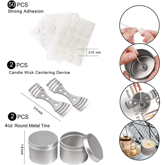 (FLASH  SALE) METAL HOLDERS CANDLE WICKS , THREE HOLE STAINLESS STEEL WICK HOLDER DIY CANDLE MAKING