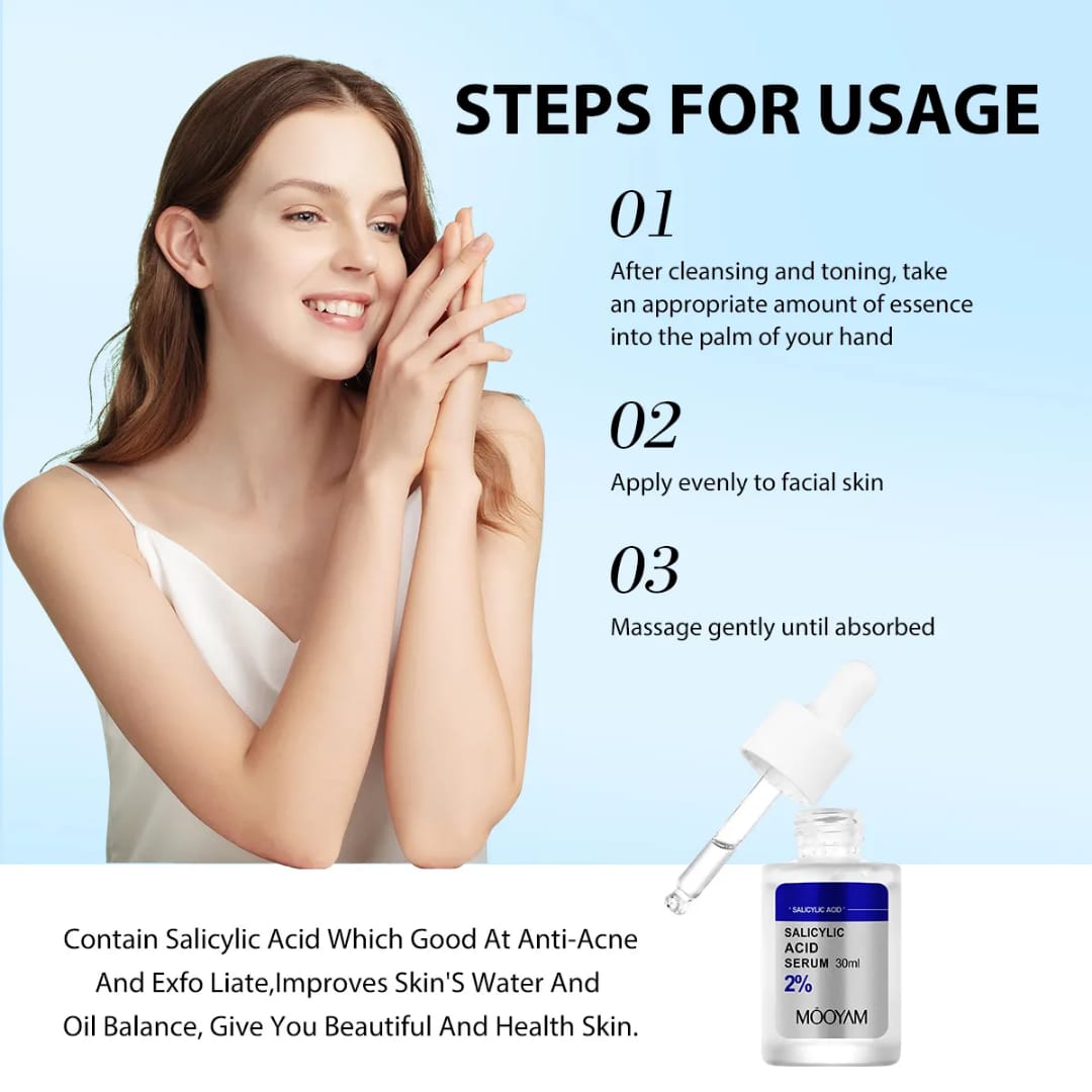 SALICYCLIC ACID PORE SHRINKING SERUM QUICK REMOVE BLACKHEADS SMOOTH SKIN TIGHTEN FACE ELIMINATES LARGE PORES KOREAN PRODUCT