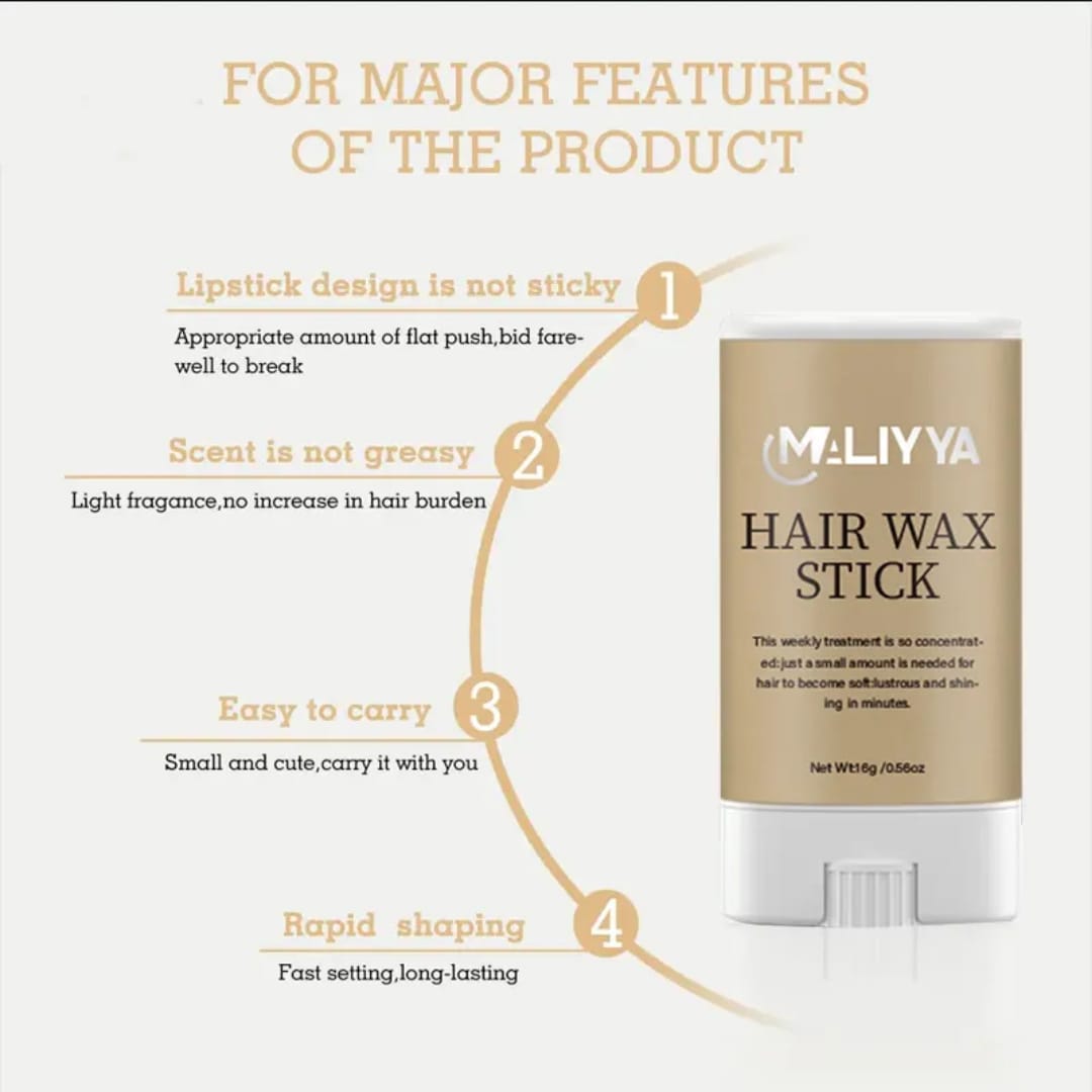 HAIR WAX STICK STRONG HAIR STYLING EDGE WAX LONGLASTING STYLE IT ON NATURAL HAIR AND WIGS