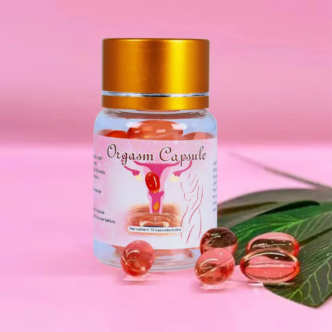YONI ORGASM CAPSULES;ENHANCES ORGASM INTENSITY, TIGHTNESS EFFECT,   CREATES TOTAL BODY RELAXATION & MENTAL EASE   HEIGHTENS VULVA SENSITIVITY INCREASES DESIRE, MOOD & CONFIDENCE LIBIDO BOOSTER