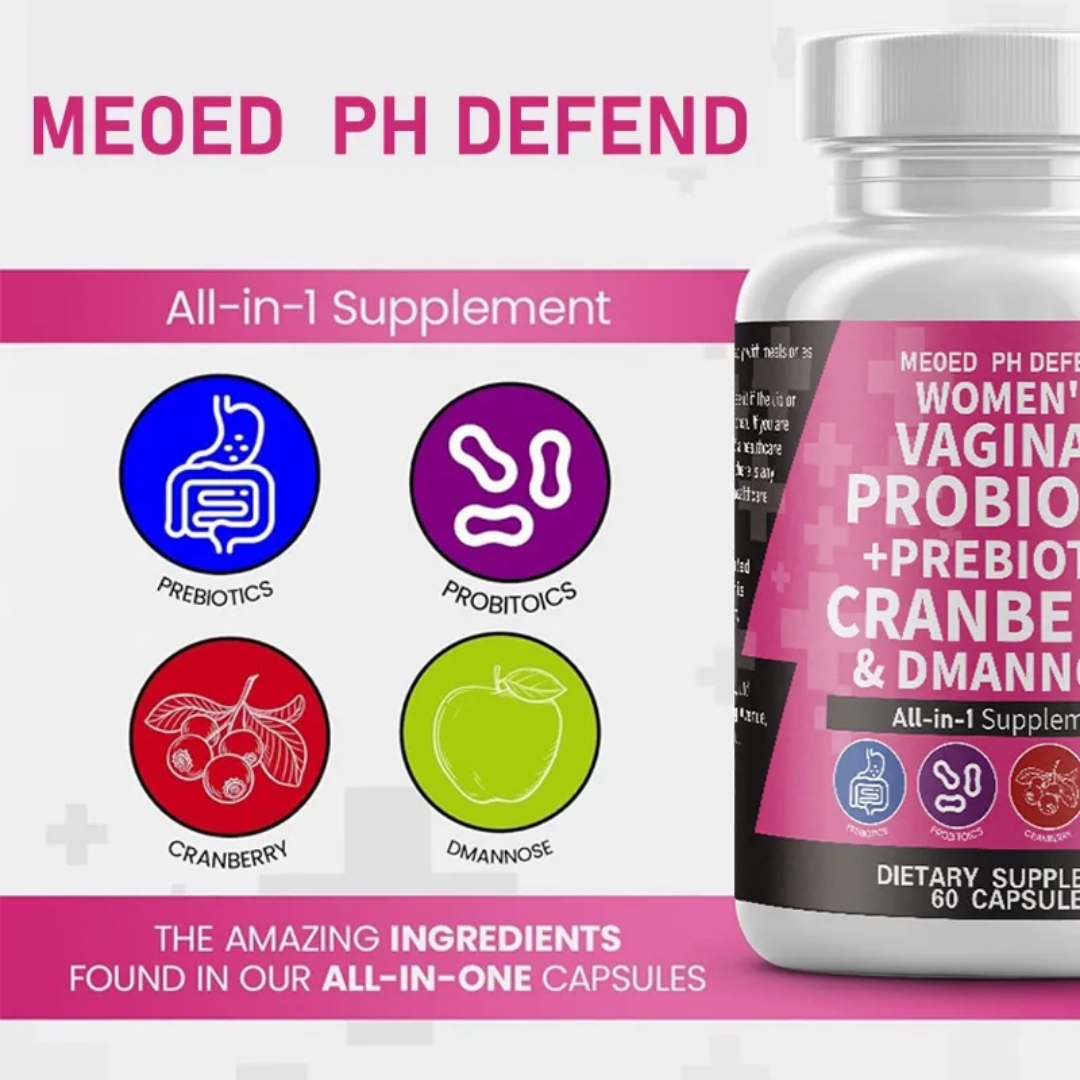 ALL  IN ONE VAGINAL  PROBIOTIC CAPSULES CRANBERRY & DMANNOSE SUPPLEMENT Reduces Yeast & Bacterial Infections  minimize the occurrence of yeast infections and bacterial vaginosis