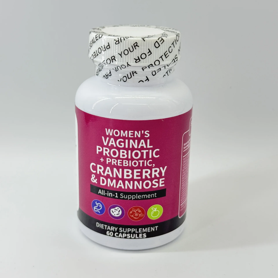 ALL  IN ONE VAGINAL  PROBIOTIC CAPSULES CRANBERRY & DMANNOSE SUPPLEMENT Reduces Yeast & Bacterial Infections  minimize the occurrence of yeast infections and bacterial vaginosis
