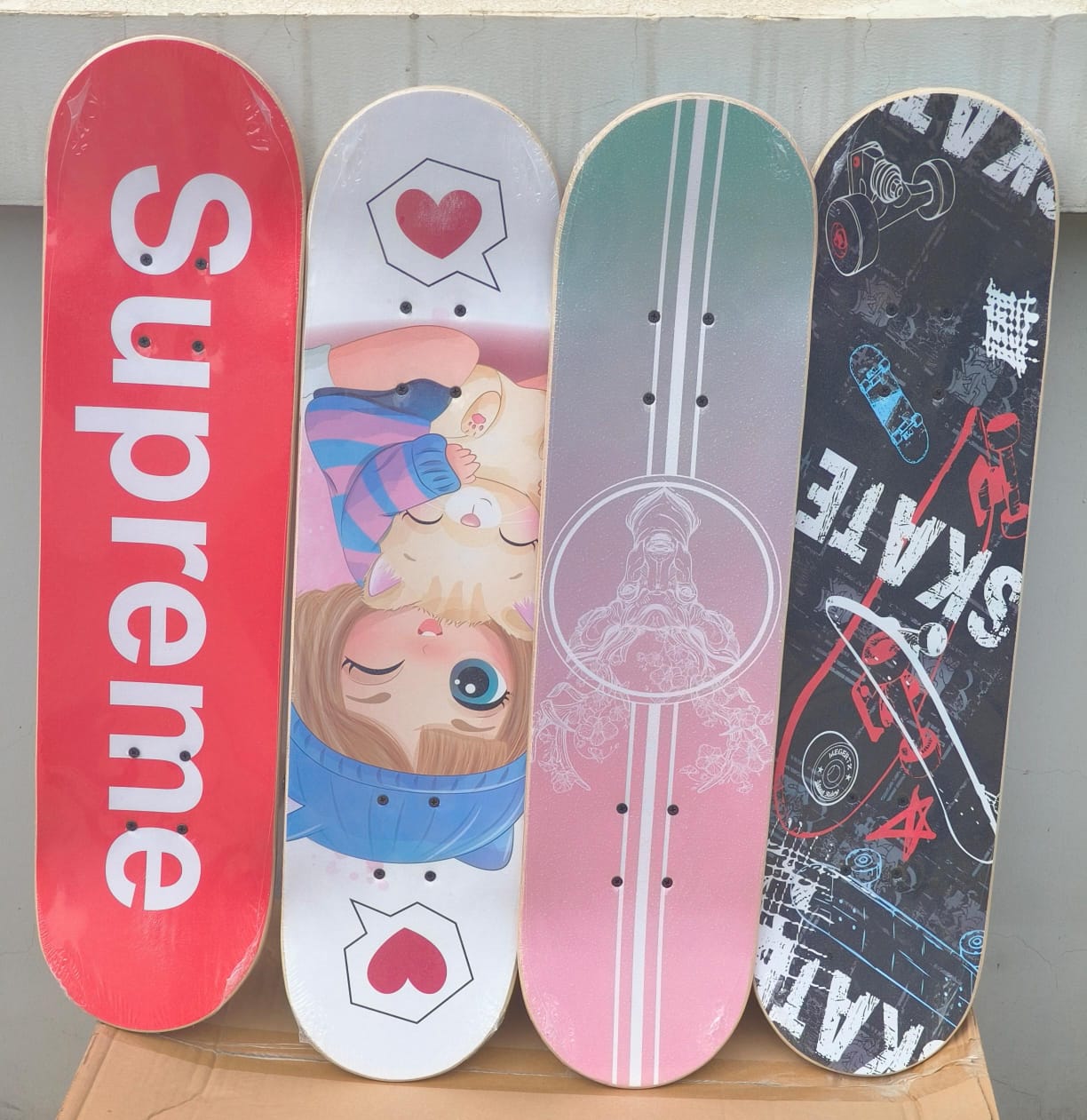 🎯 Only Few Left 🎯 Big Size Wooden Skateboard with Rubber Wheels Durable Deck Skate Board for Kids & Beginners Outdoor Riding Fun