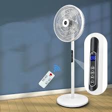 🥑🥑Euroken Remote Controlled URK 16" Modern Standing Quiet Fan White Color with Steady Base and Remote Control🥑🥑Heavy Stable base 3- Speed Strong Motor Noise reduction 220-240v