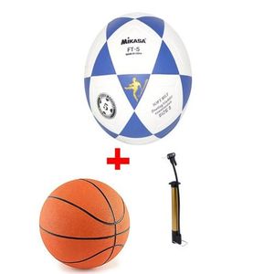 Mikasa Size 5 Soccer Ball Black & White Plus A Hand Pump And Free Basketball.Environmental protection TPU + EVA
Leather soft and hard moderate
Good wear resistance,resistant to kick
Long-term use can