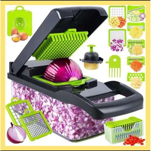 🔥Offer🔥Multifunctional Vegetable Chopper Slicer Dicer Cutter,Veggie With 8 Blades- Vegetable cutting machine, easy to cut vegetables, convenient and delicious.
ABS vegetable cutter, hygienic and saf