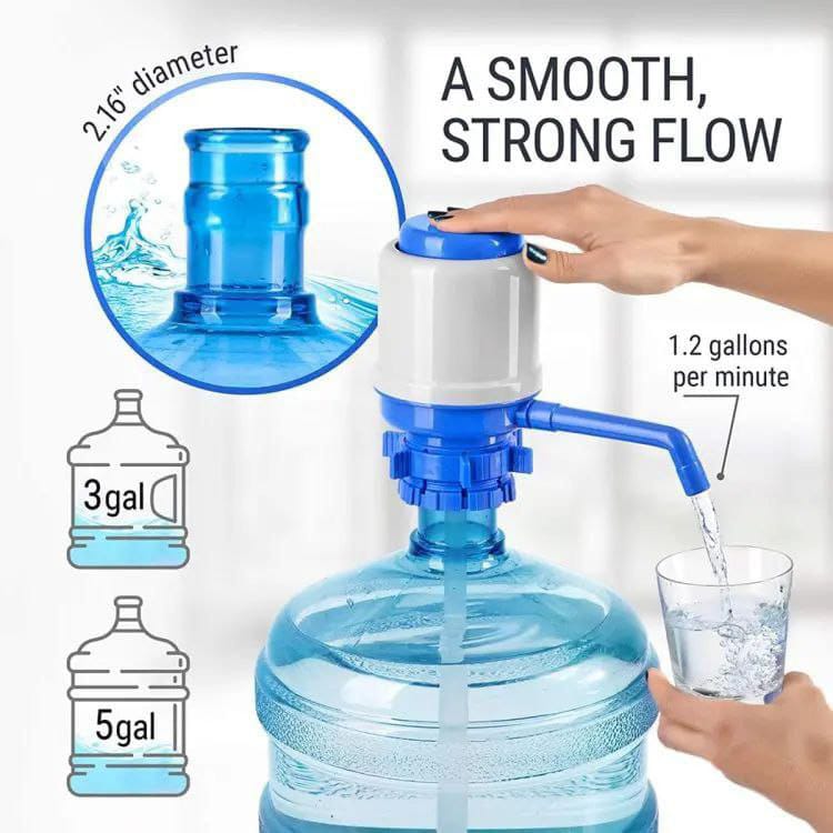 Manual Water Dipenser Pump Non-electric.The Manual Water Pump is designed to offer a convenient, portable, and efficient solution for dispensing water from standard water bottles and jugs. Its manual