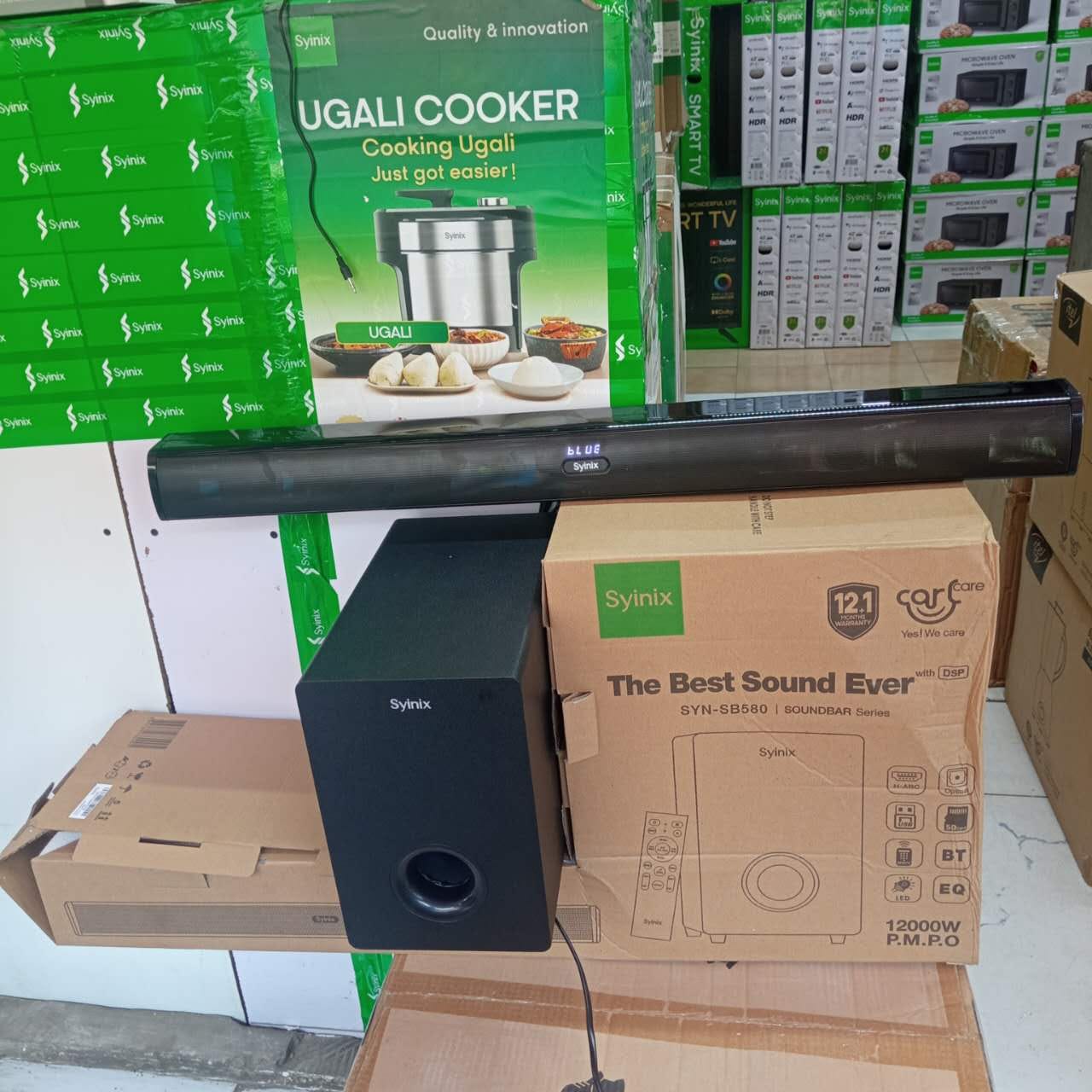 📍🪄Pro Sound🍂📍Synix Sound Bar Multimedia Woofer Speaker System SYN-SB560.Cystal Clear Sound
2.1 CH wireless Subwoofer
AUX input and optical input
USB input and HDMI ARC
Wireless Bluetooth connectio
