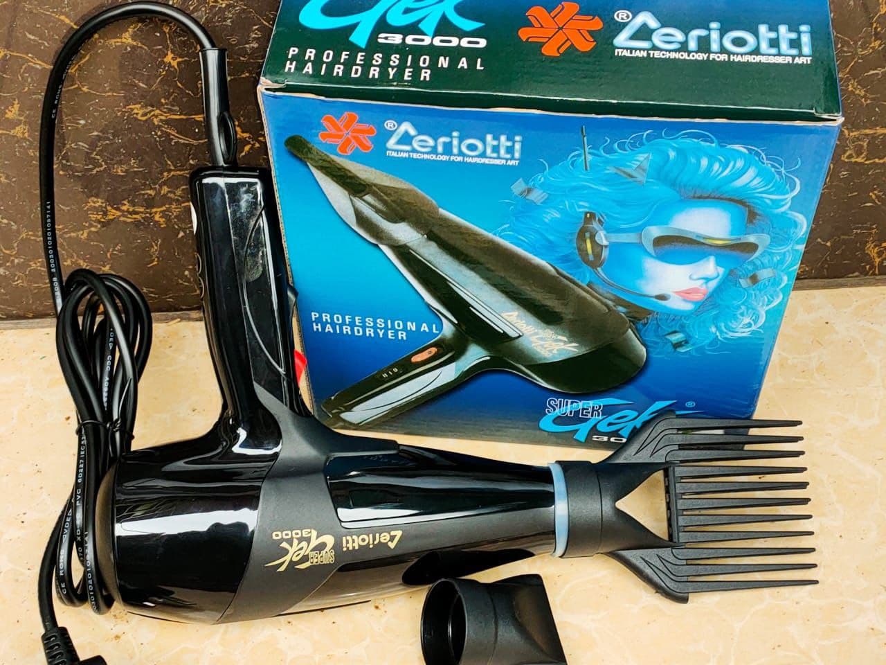 🌱▪️Gek Ceriotti Original Hair Dryer Blow Dry 3800 Straightener. ✨️Original Gek 3800 blow dryer with Warranty
2 Speed settings:- mild and hot
Long life motor life AC
Power: 1700W/1900W
High Efficiency