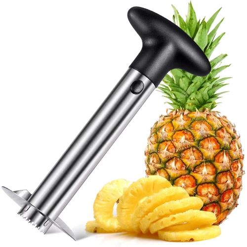 Pineapple Cutter and Corer, Durable Pineapple Corer Remover with Upgraded Cutter & Sharp Teeth, Stainless Steel Kitchen Pineapple Slicer Tool