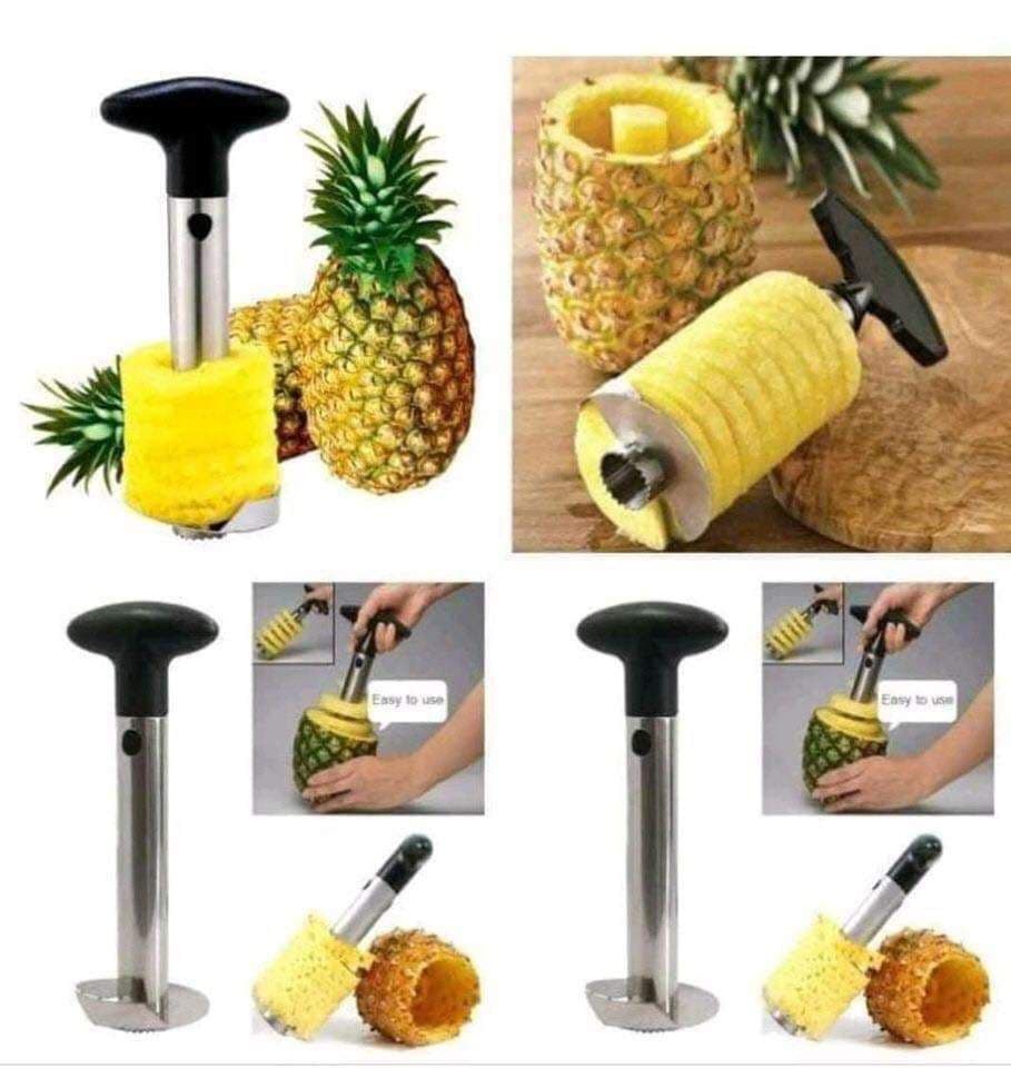 Pineapple Cutter and Corer, Durable Pineapple Corer Remover with Upgraded Cutter & Sharp Teeth, Stainless Steel Kitchen Pineapple Slicer Tool