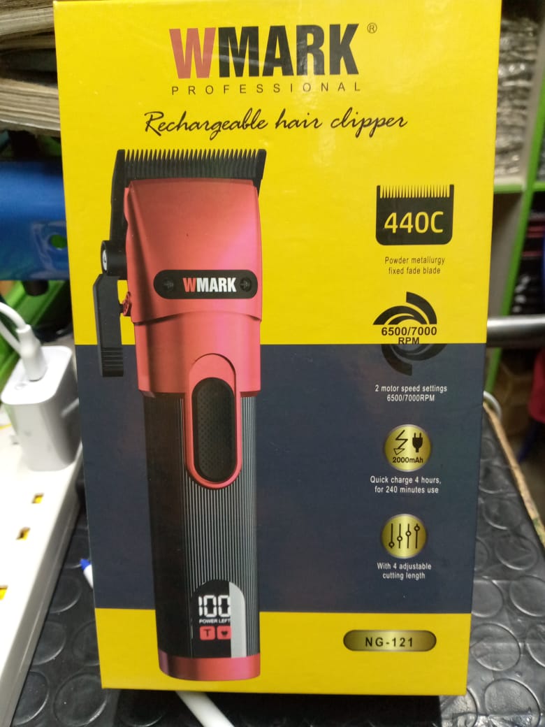 ☑️▪️PREMIUM QUALITY 🌱▪️WMARK NG-121 Ceramic Blade Hair Clipper With LED Display.Precision powder metallurgy 440C (9CR18) stainless steel gradient blade + ceramic moving blade, adjustable to zero over