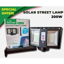 🔥Hot Sale🔥CcLamp CL-112 SOLAR STREET LAMP 200WATTS.BRIGHT AND WIDE SHINING: This solar street light is very bright with 330pcs LEDs. It can provide a max 3000sq.ft (8m height) lighting coverage by w