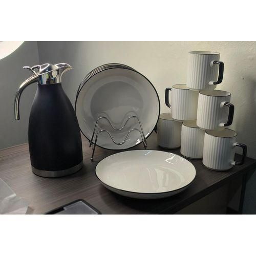✨️🤑AMAZING OFFER PRICE 🤑✨️Japanese 13 PIECE- Sundabest Breakfast Set- 2L Flask, 6Pcs Cup, 6Pcs 8' PlatesThis makes it a great addition to your serving sets, whether for guests or family. Get a set