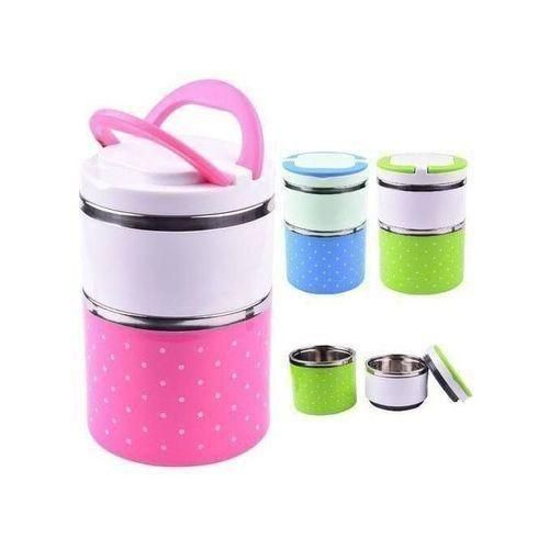 Twin Food Lunch Box With Double Layer.Features:
Materials: Double Stainless Steel Layer.
Keeps hot and cold
Odorless, durable, and virtually unbreakable
Executive
2 layers