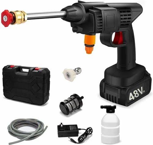 😎📍NEW IN📍Wireless Car Wash Spray Gun Machine With Portable Lithium Battery-green And Black.Lightweight & Portable
cordless power washer cleaner by rotating
easy to assemble, disassemble and carry