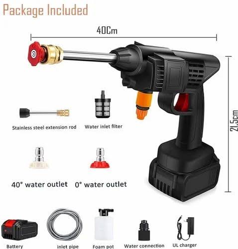 😎📍NEW IN📍Wireless Car Wash Spray Gun Machine With Portable Lithium Battery-green And Black.Lightweight & Portable
cordless power washer cleaner by rotating
easy to assemble, disassemble and carry