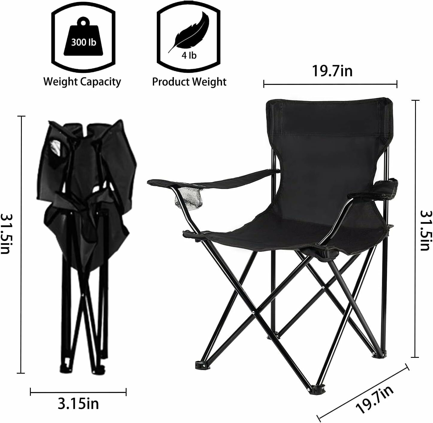 Camping Outdoor Armchair Seat for Camping, Hiking, Travelling and Picnic.This compact and lightweight camping chair is your perfect companion for outdoor adventures, providing convenience, comfort, an
