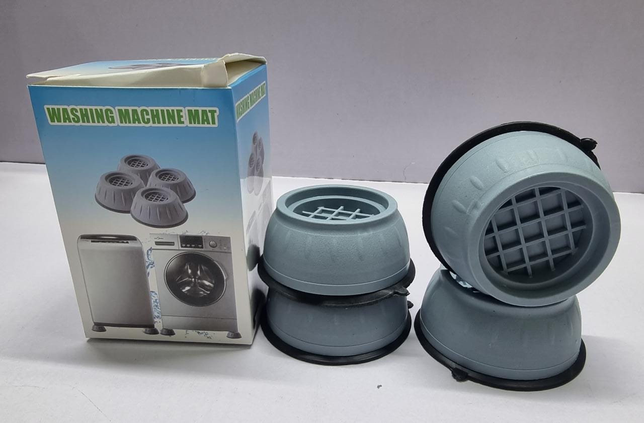 4Pcs Washing Machine Anti Vibration Pads and Dryer, Shock Noise Cancelling Washing Machine Support, Prevent Moving Universal Size