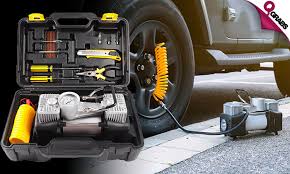▪️✨️OFFER PRICE✨️🔥Digital Portable Emergency Heavy Duty 2 Cylinder Car Air Compressor Tire Inflator Pump Universal For Car Trucks Bicycle With Tyre Repair Tools And Accessories