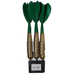 A Pack Of 3 Darts With Steel Tip (34g).Darts for dartboard pack includes 3 steel tip metal darts.
 Darts are perfectly weighted at 34gms for superior precision and finesse.
Use with wall protector for