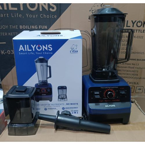 👏Offer👏AILYONS 2 In 1 Heavy Duty Commercial Blender.Combining a high-speed blender and grinder in one sleek unit, this 2-in-1 device ensures every drop of nutrients is preserved with no waste, makin