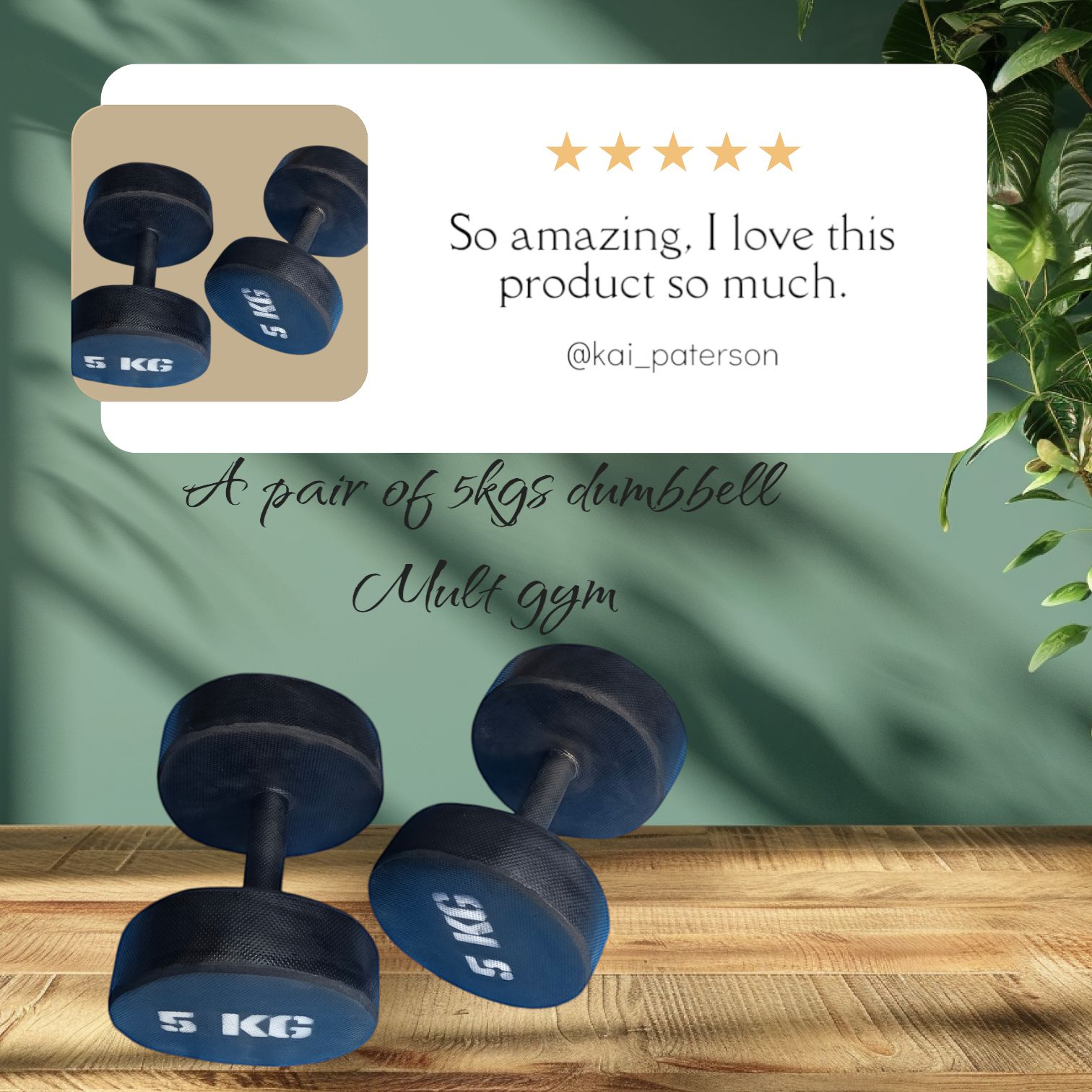 Generic 5kg Dumbbell Set( 2_pieces) (Biggest   Easter offer offer)