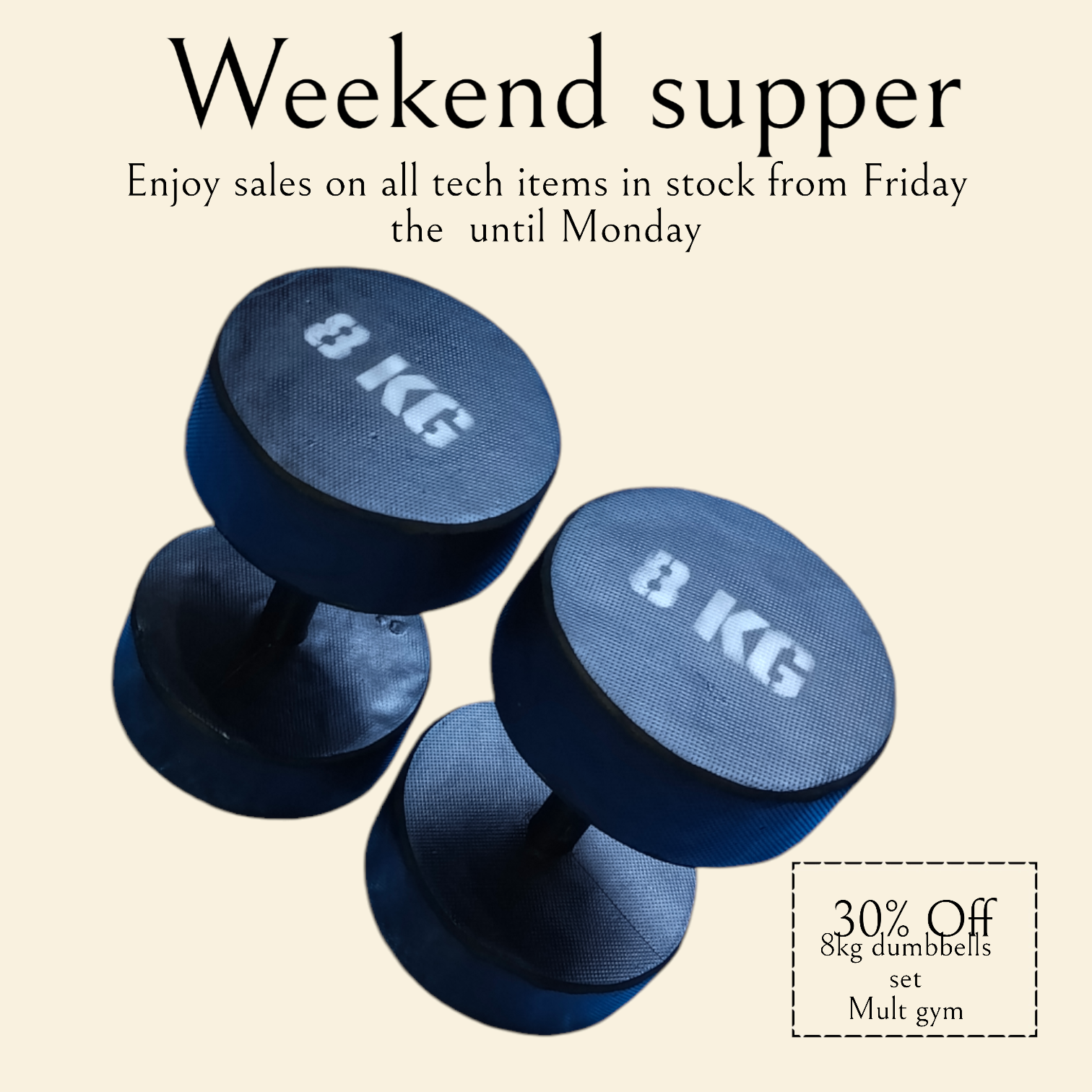 Generic Pair Of 8 KGS Dumbbells (2 Pieces)