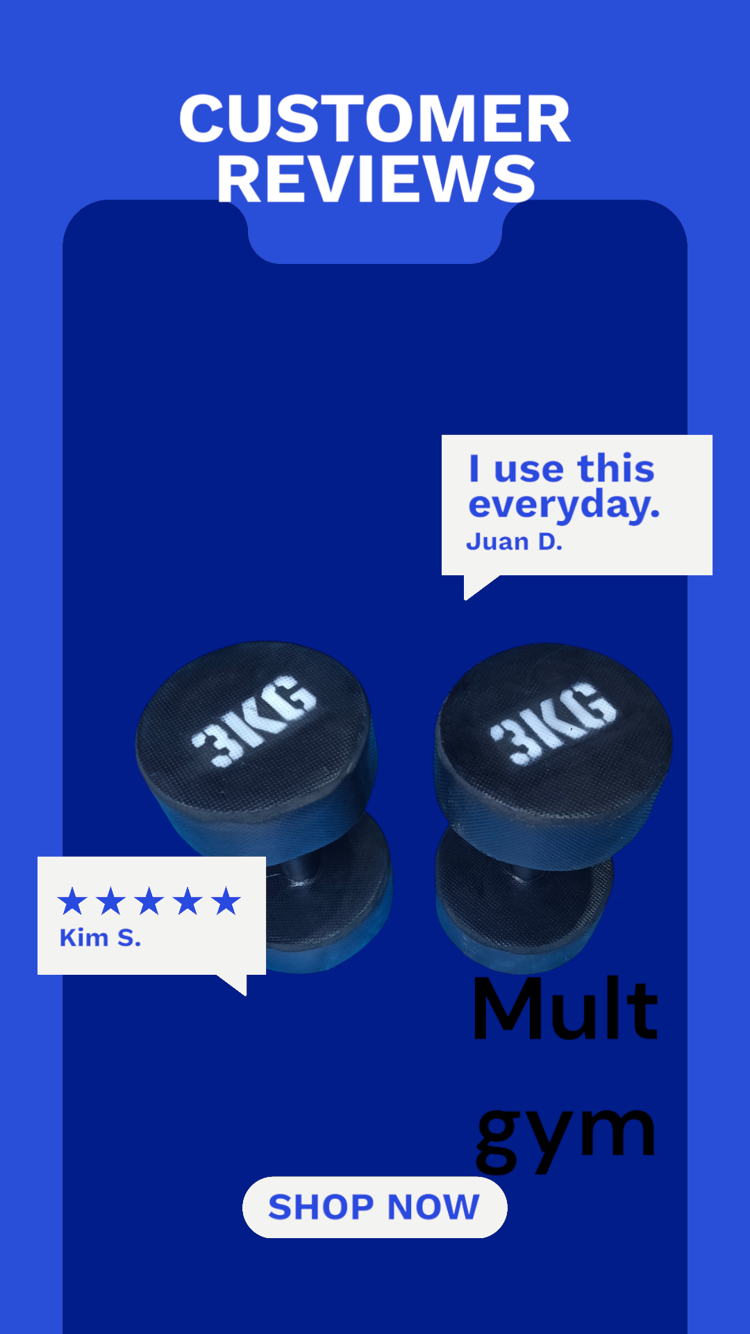 Generic 3kg Dumbbell Set( 2 Pieces)