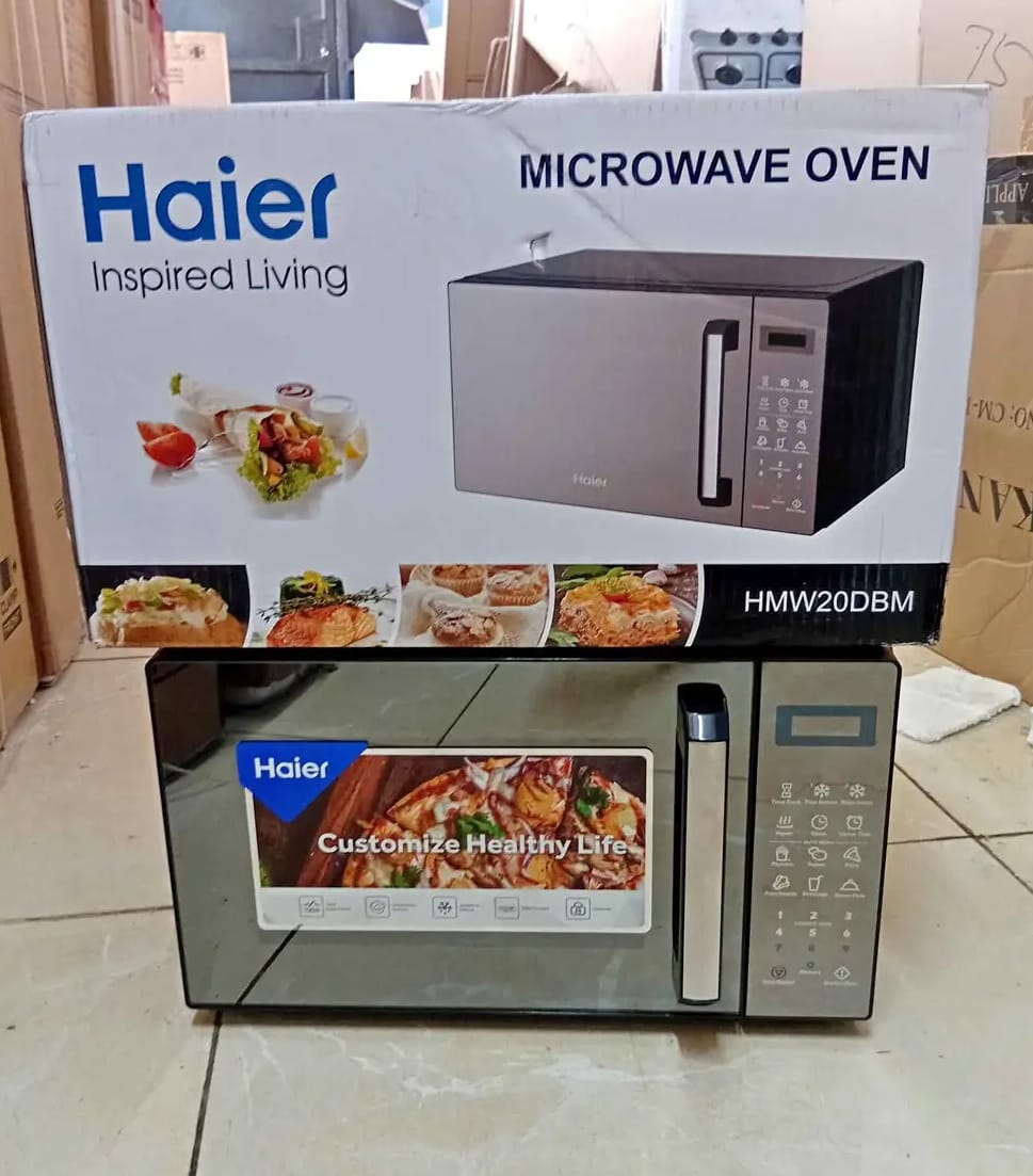 Haier 20L Digital Microwave Oven Sleek Silver Design with Smart Touch Controls