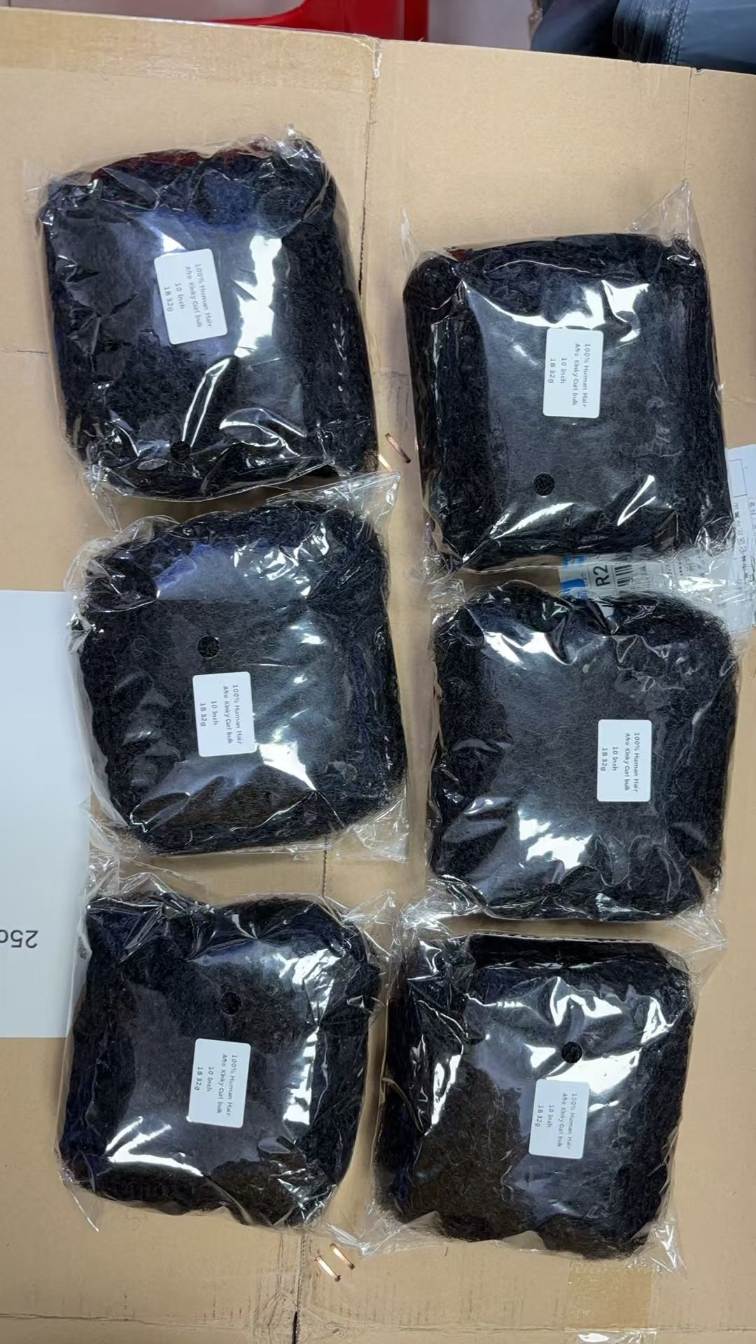 3 pcs kit PROMOTION AFRO KINKY BULK Human Hair Extension Black Color 30g Net Weight 10 inch 12inch