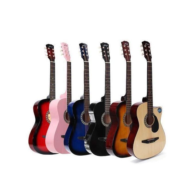 6 Stringed Acoustic Box Guitar - 1 PC