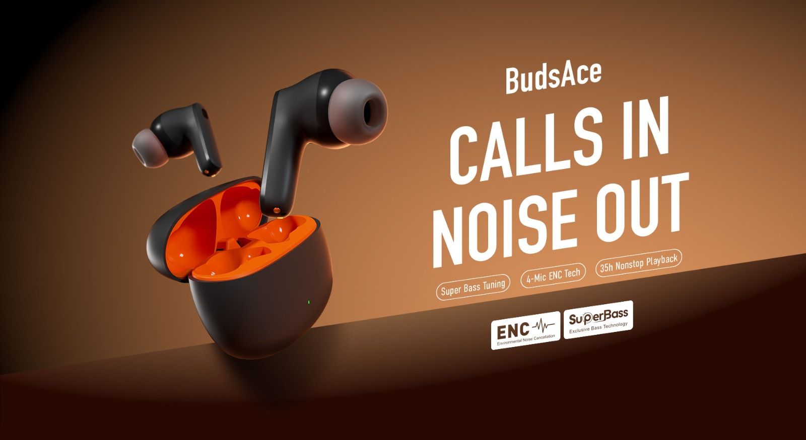 Itel Buds Ace ENC super bass wireless / Bluetooth earbuds