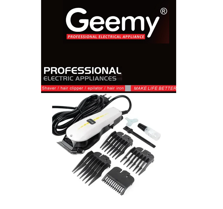 Geemy 3 In 1 Rechargeable Hair, Beard & Nose Shaver / Trimmer PLUS FREE Wired Electric Hair Trimmer Barbering Machine