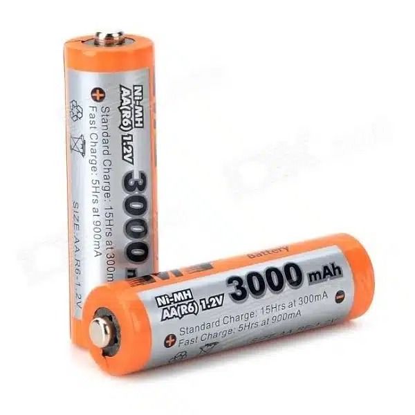 Multiple Power 2Pcs Rechargeable Battery AA MP Ni-MH 3000mAh 1.2V Rechargeable AA Batteries Double A Battery Replace Lithium AA Rechargeable Disposable Ni-MH Nimh Batteries Fast Charging, Super Long L