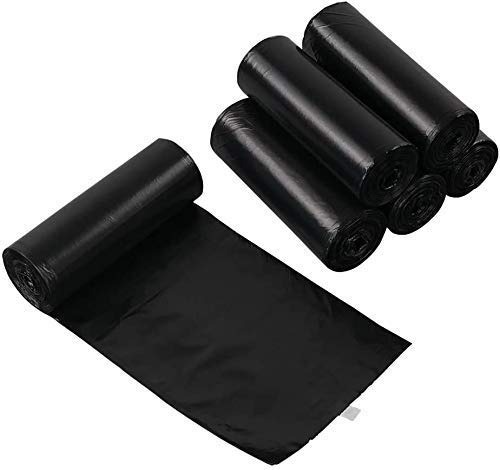 Large Size Bio-degradable Garbage Bags 50 Black Plastic Dustbin Bags | Dustbin Waste Trash Bags for Home, Office, Washroom and Pantry Garbage Bags (60X80 CM)