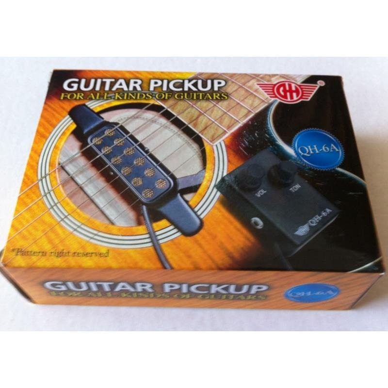 Clip-on Acoustic Electric Guitar Pickup Audio Transducer Amplifier 12 Hole For All Box Guitars