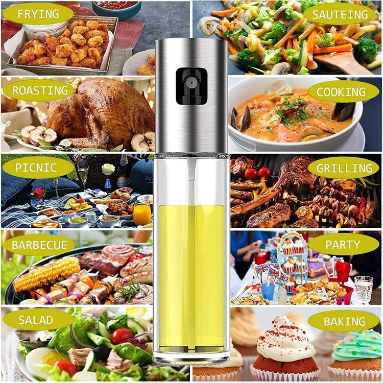 Oil Sprayers Glass Bottle BBQ Olive Oil Spray Diffuser For Kitchen Dispensers Multipurpose Kitchen Vinegar,Oil Spray Bottle Salad Kitchen Baking Roasting Cooking Glass Olive Oil Sprayer for Cooking