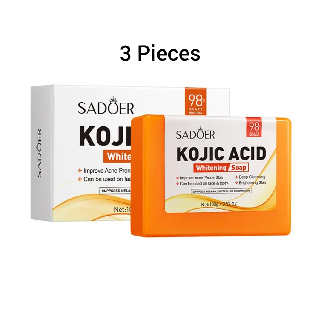 SADOER Kojic Acid Anti Acne Soap Oil Control Brightening Bar Soap Anti Dark Spot Dedicated Skin Deep Cleaning Bathing Soap