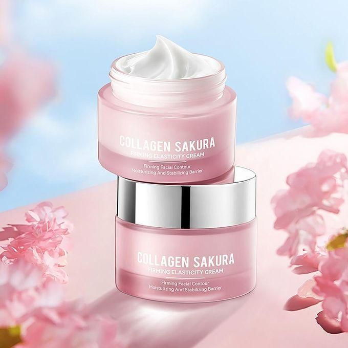 SADOER Sakura Collagen Elastic Moisturizing Cream For , anti-wrinkle Cream, anti-aging facial Cream, moisturizing Cream, Sakura Cream, relieves skin tone, rejuvenates skin balance