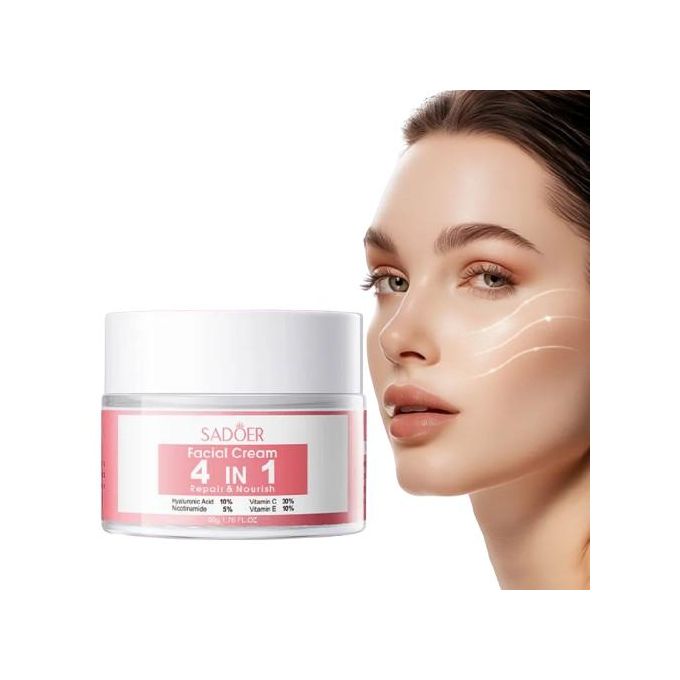 4 in 1 Facial CREAM Brightening, Pigment Control & Anti-Aging CREAM with Hyaluronic Acid, Niacinamide, Vitamin C & E Perfect Face Serum for All Skin Types Choose from variation SERUM CREAM OR BOTH