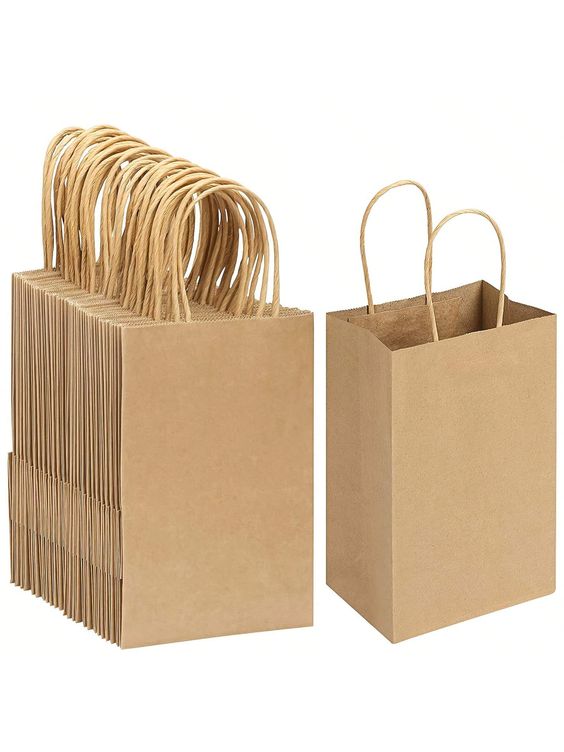 A5 size GIFT BAG BROWN KRAFT ROPE HANDLE CARRY PAPER A5 size GIFT BAG