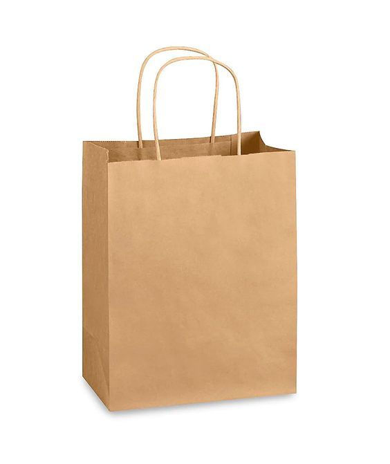 B5 portrait size GIFT BAG BROWN KRAFT ROPE HANDLE CARRY PAPER