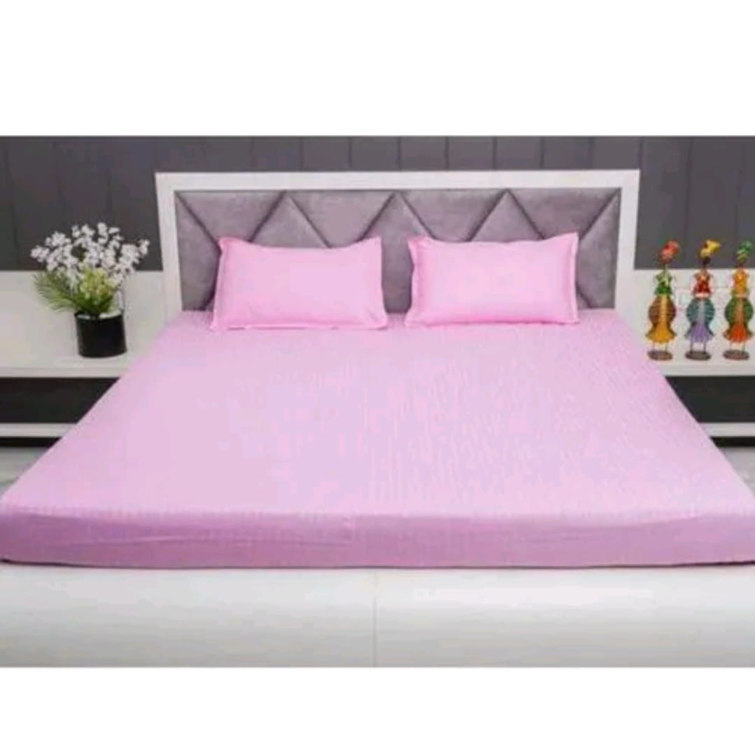 4pcs of 6*7 luxury cotton stripped bedsheets set (2pillowcases and 2pc bedsheets ) bedding set plain white
