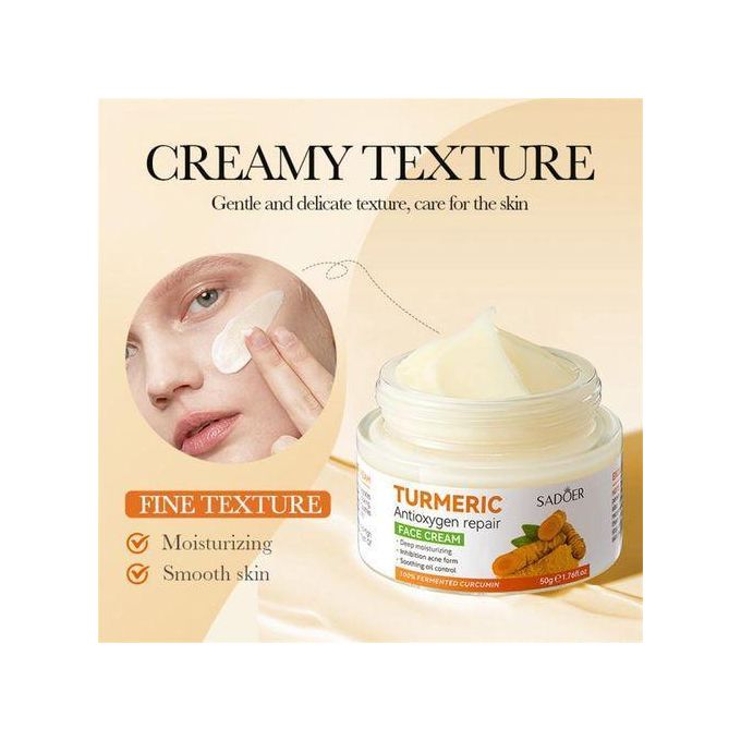 SADOER The Glow Set Kit Turmeric Soap,Vitamin C Brightening Serum and Moisturizing Tumeric Antioxygen Repair Cream