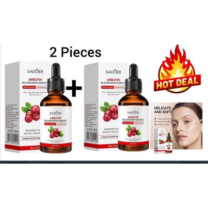 SADOER 2 Pieces Arbutin Rejuvanating Skin Rejuvenating Alpha Arbutin Serum,moisturize skin, firm skin, fade spots, whiten, anti-age, repair and replenish moisture, restoring youthful vitality to the s