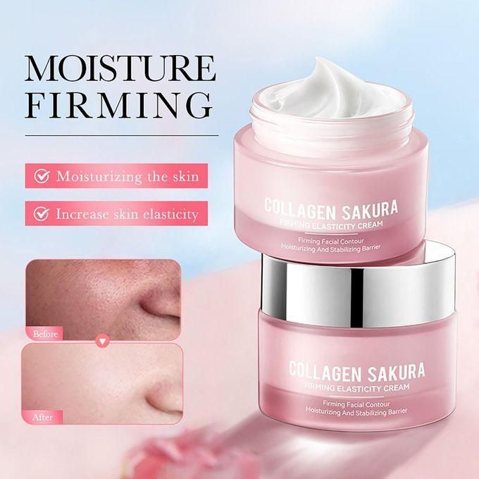 Sakura Collagen Elastic Moisturizing Cream For , anti-wrinkle Cream, anti-aging facial Cream, moisturizing Cream, Sakura Cream, relieves skin tone, rejuvenates skin balance